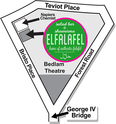 Elfalafel map location 